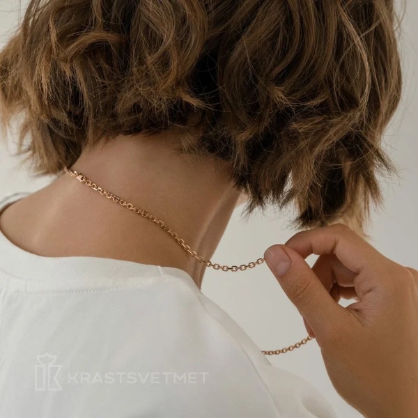 Цепь из красного золота 585, плетение «Якорь»